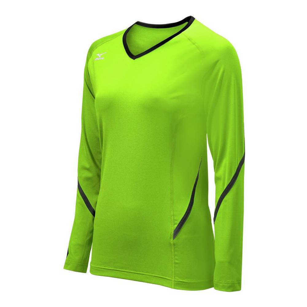 Jerseys Mizuno Techno Generation Long Sleeve Mujer Verde/Negras Comprar ZSTB-38172